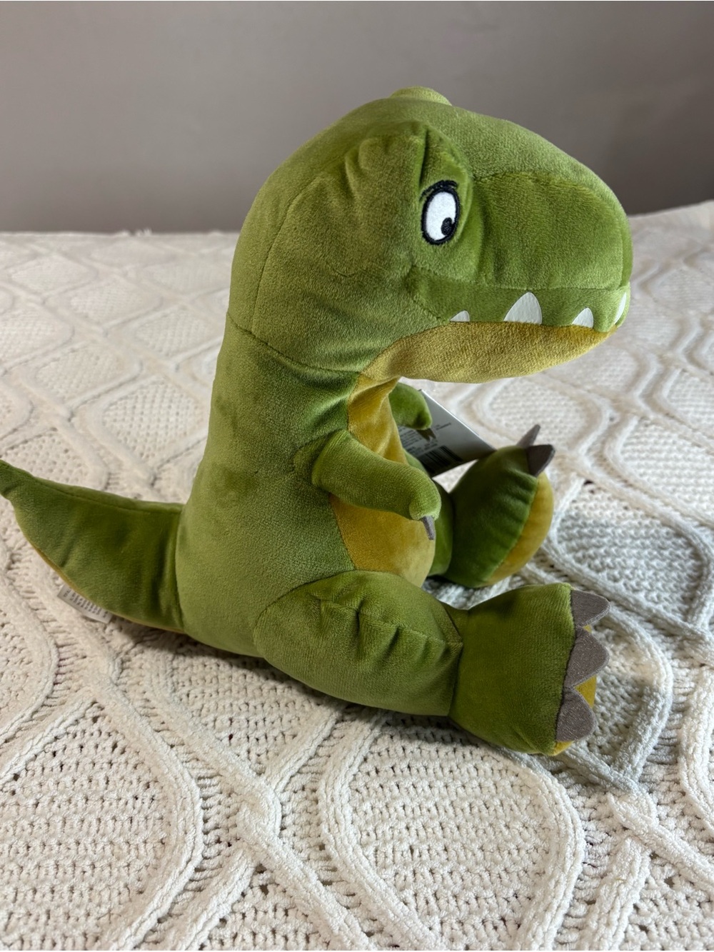 Plush Green Dinosaur Toy - Soft Reptile Stuffed Animal